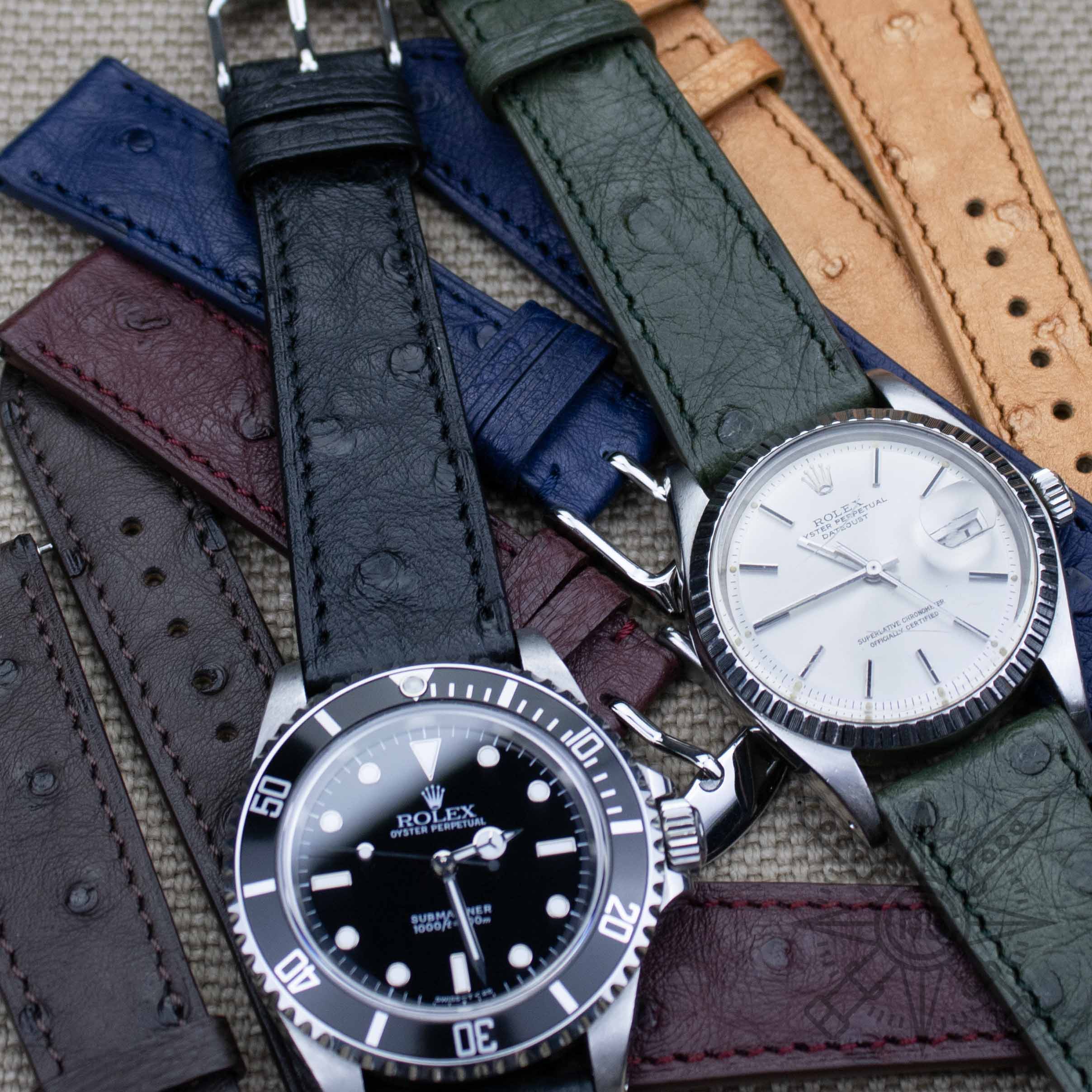 Ostrich watch straps